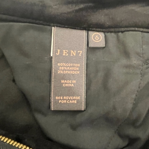 JEN 7 by 7 FOR ALL MANKIND Velvet Ankle Skinny Pants Black Size 6 - Picture 8 of 10
